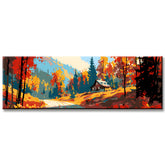 Malen nach Zahlen Panorama Herbst in Berglandschaft III