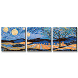 Malen nach Zahlen Tryptichon pano-098-3t