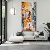 Malen nach Zahlen Panorama Elegante Dame mit Regenschirm