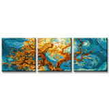 Malen nach Zahlen Tryptichon pano-147-3t