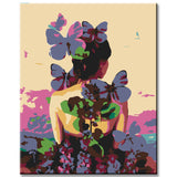 Malen nach Zahlen Violette Schmetterlinge