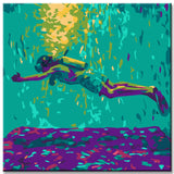 Malen nach Zahlen Der Taucher