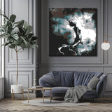 Malen nach Zahlen Meerjungfrau in schwarzweiss I