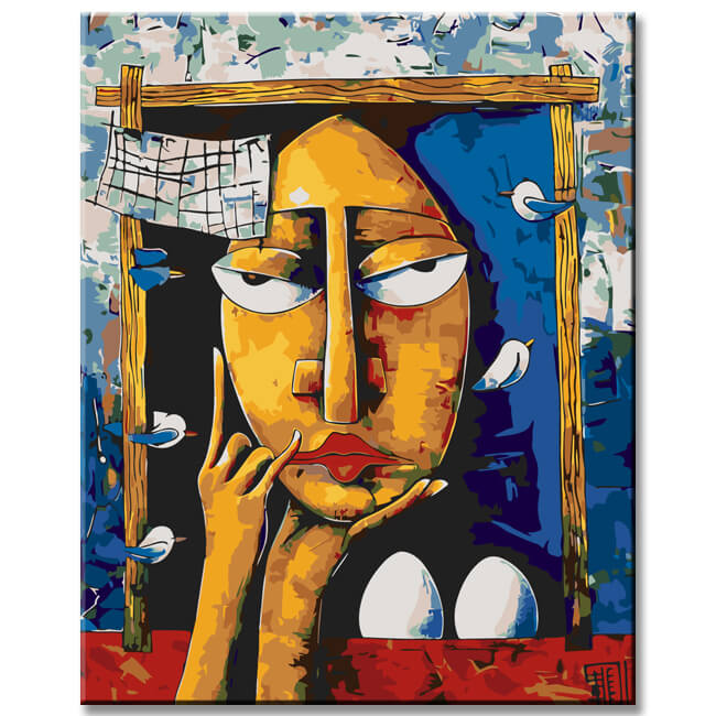 Malen nach Zahlen Abstrakte Kunst Eggshibition II