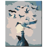 Malen nach Zahlen Abstrakt Der Sprung