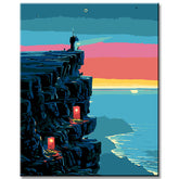 Malen nach Zahlen Moderne Kunst Küstenfelsen