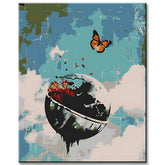 Malen nach Zahlen Moderne Kunst Schmetterling im Himmel