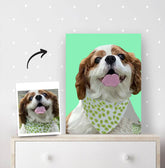 Porträt im Vektorgrafik-Stil als Malen nach Zahlen Set