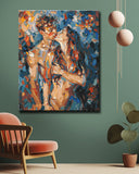Malen nach Zahlen Akt LiebesPaar bunt