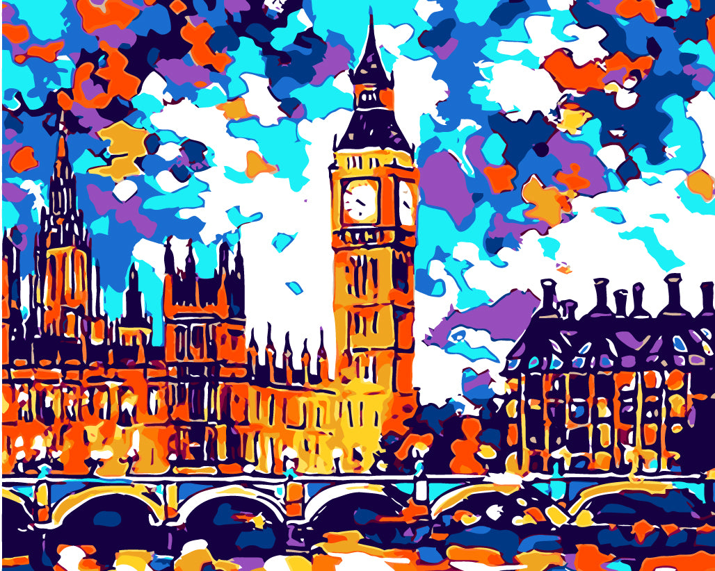 Malen nach Zahlen für Erwachsene Big Ben London