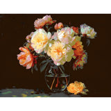 Malen nach Zahlen Weißrosa Blumenstrauss