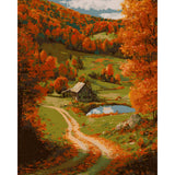 Malen nach Zahlen Landschaft mit Bauernhaus
