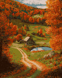 Malen nach Zahlen Landschaft mit Bauernhaus