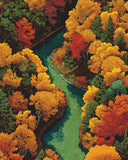 Malen nach Zahlen Bachlauf