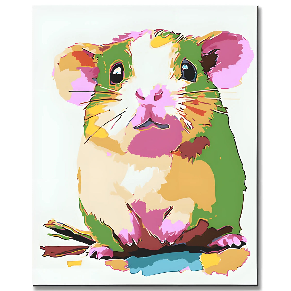 Malen nach Zahlen Tierkunst Hamster abstrakt