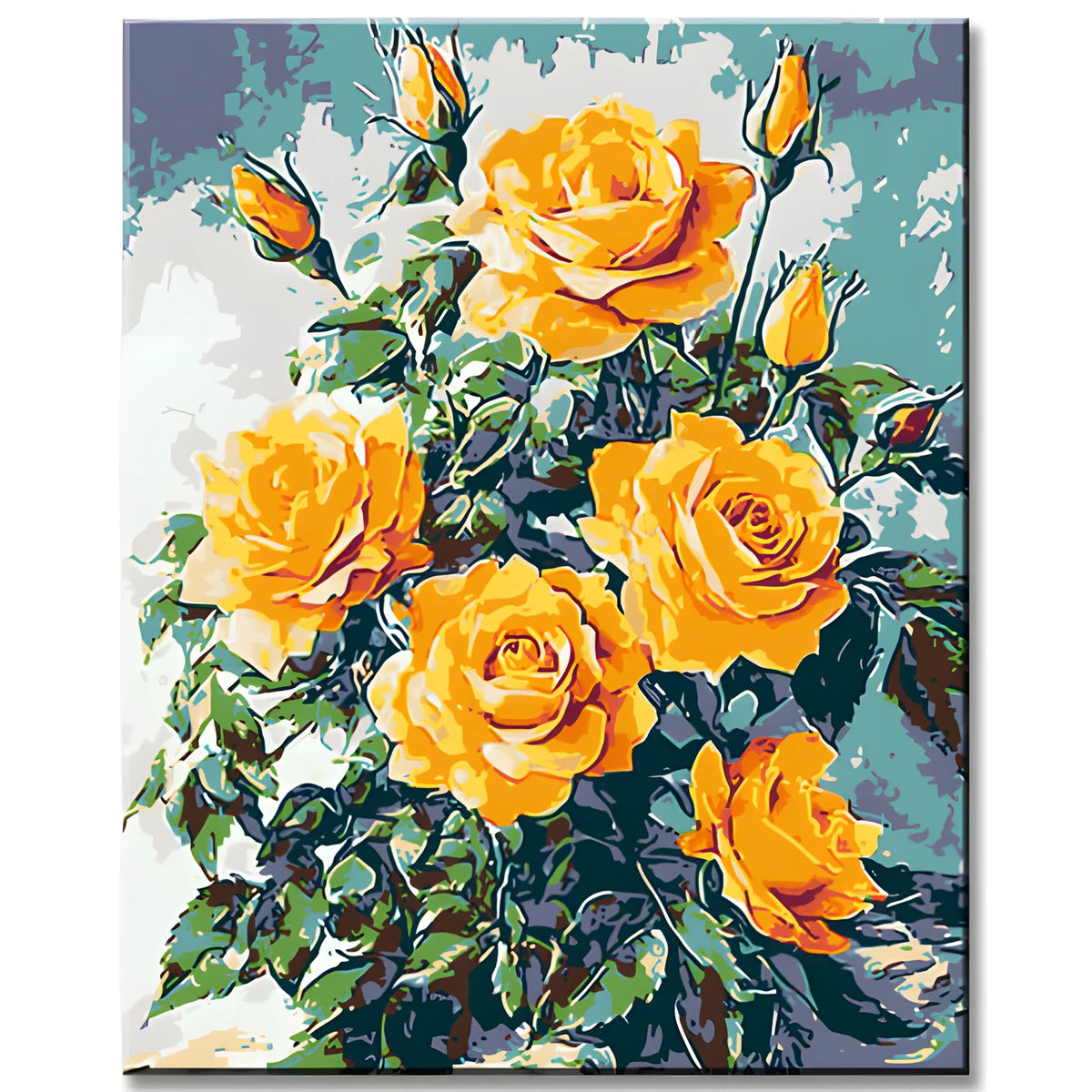 Malen nach Zahlen Gelbe Rosen
