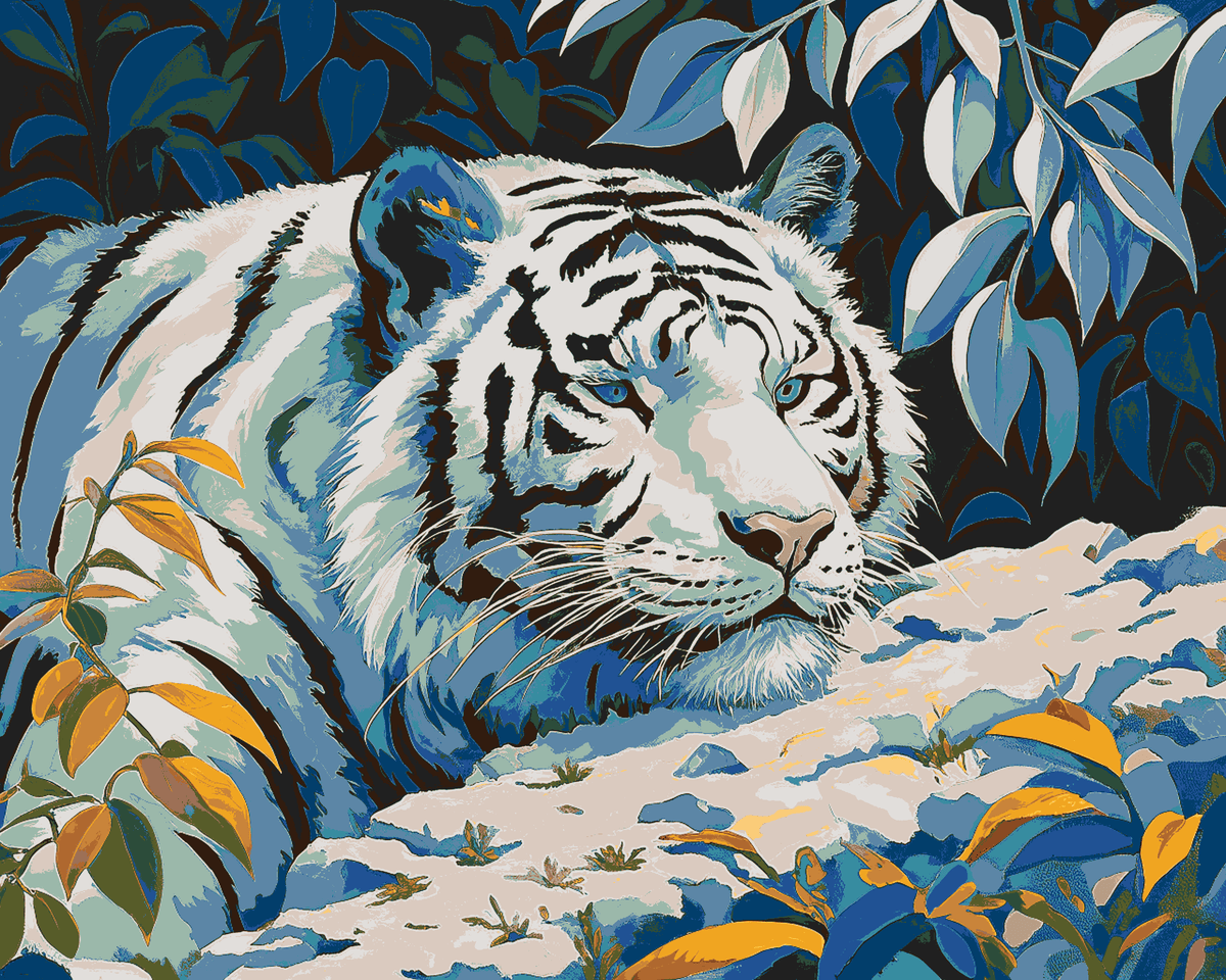 Malen nach Zahlen Tiere schneetiger