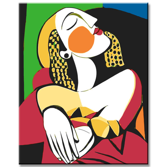Malen nach Zahlen Picasso Dame