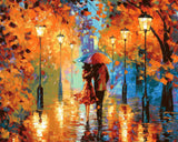 Malen nach Zahlen Bilder allee blau