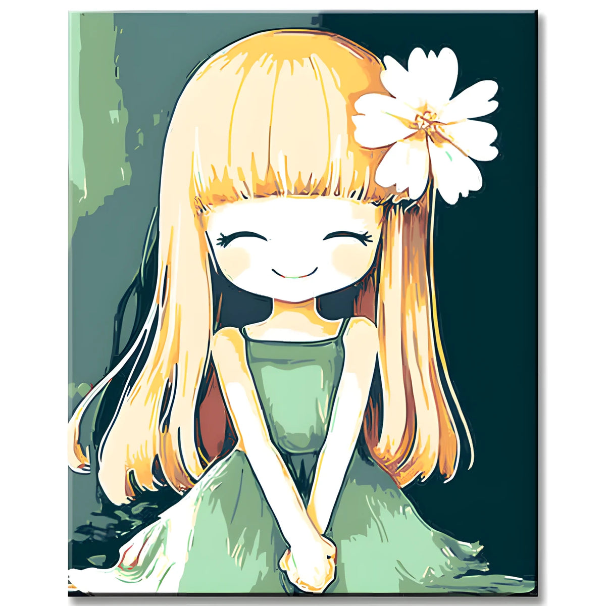 Malen nach Zahlen Little Princess mit Blume im Haar