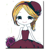 Malen nach Zahlen Little Princess mit Hut