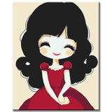 Malen nach Zahlen Little Princess mit Zöpfen