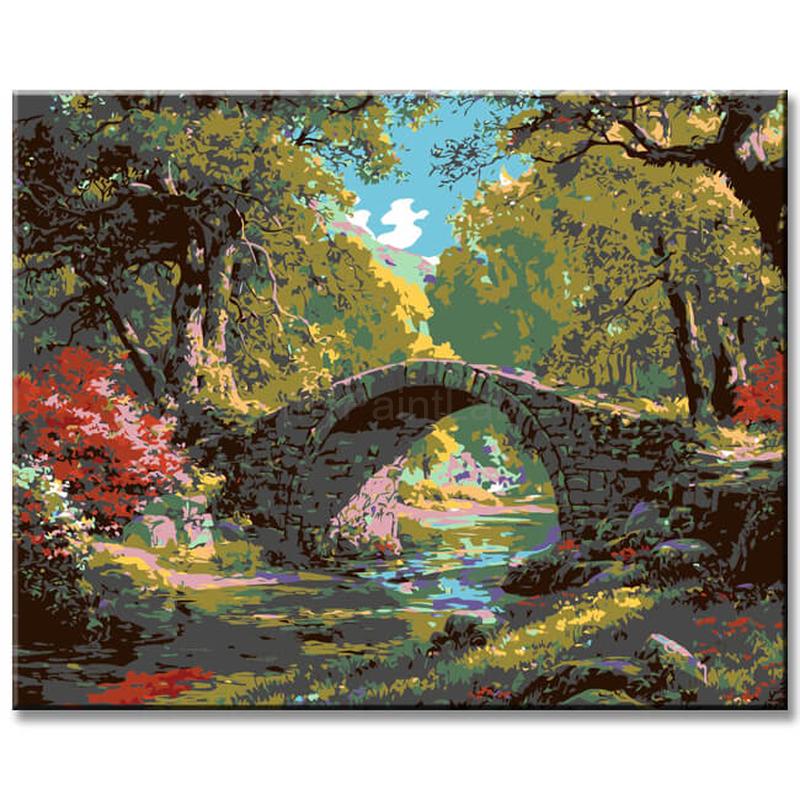 Malen nach Zahlen Steinbrücke