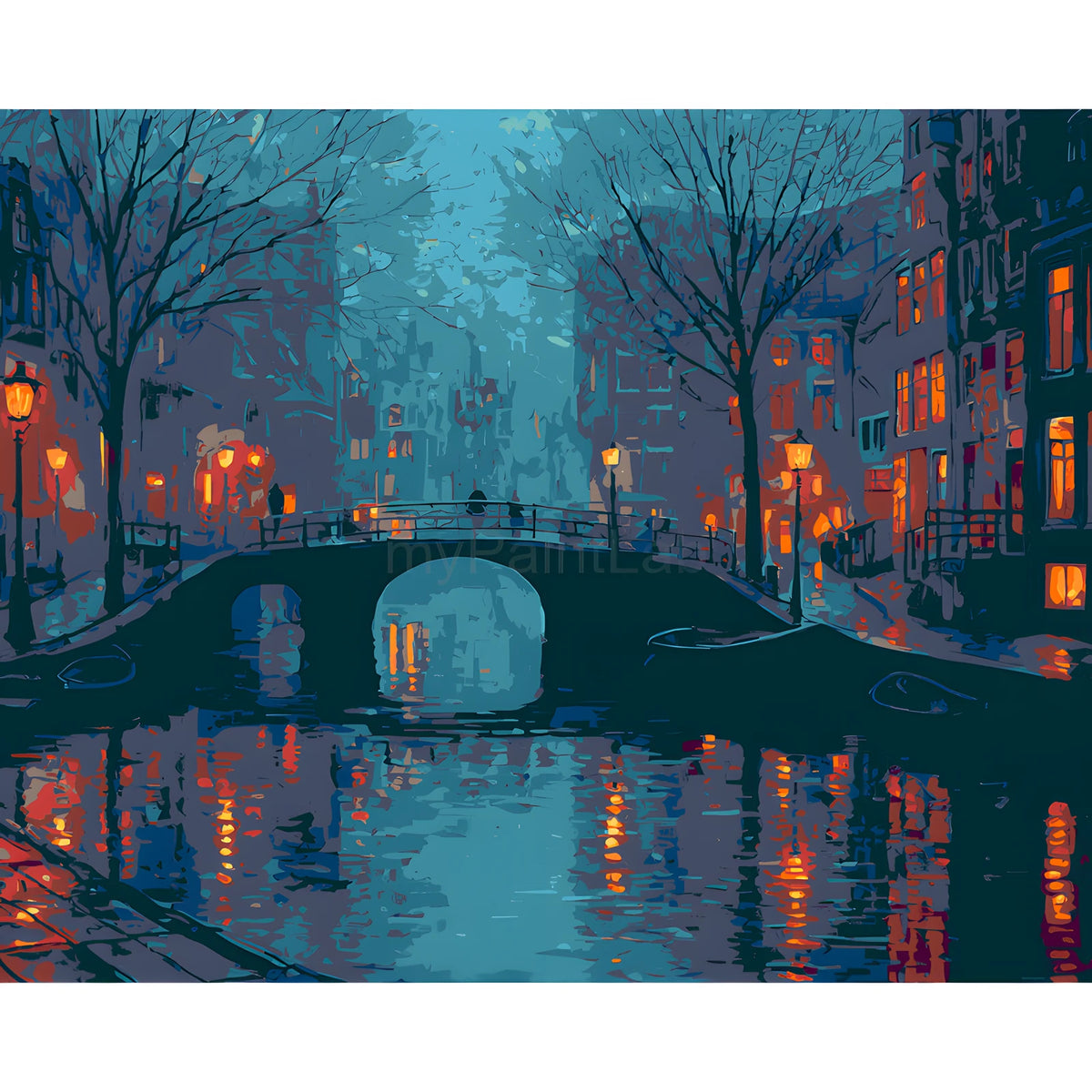 Malen nach Zahlen Holland Amsterdam Gracht