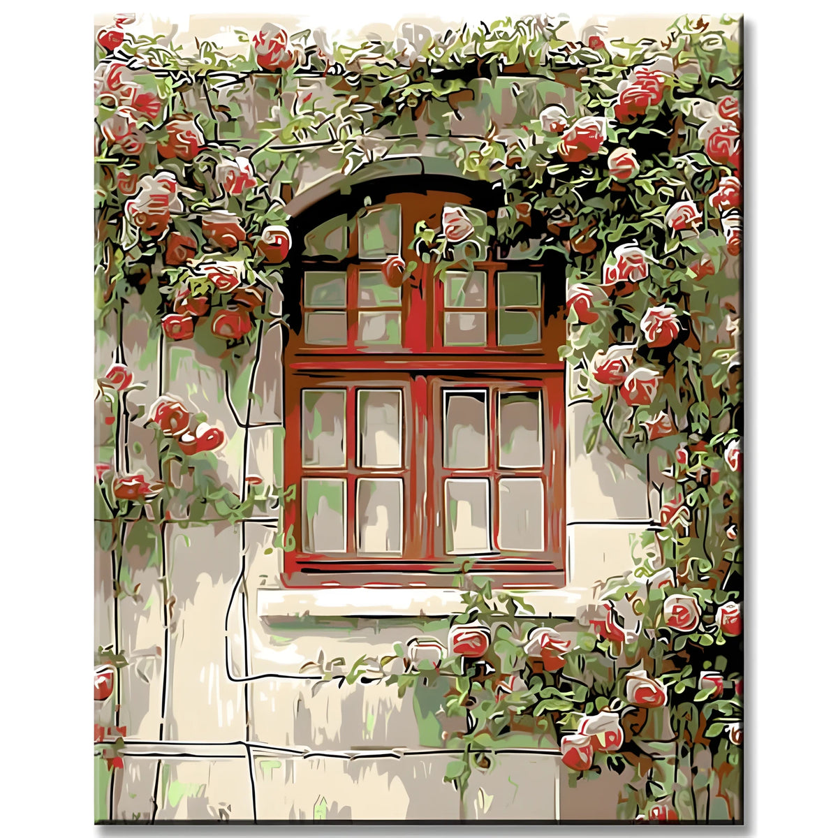 Malen nach Zahlen Rosenranken