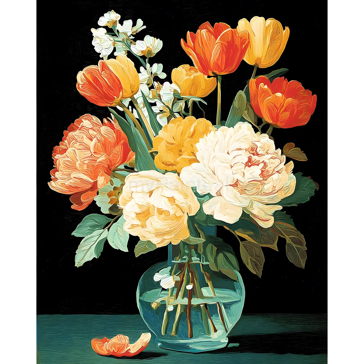 Malen nach Zahlen Bunter Blumenstrauss