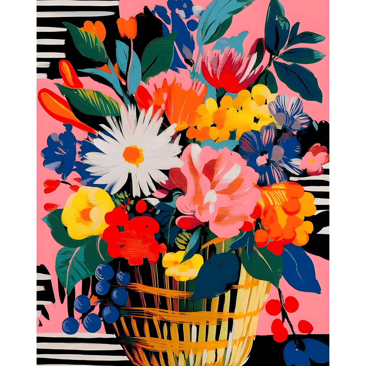 Malen nach Zahlen Sommer Blumenstrauss