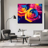 Malen nach Zahlen Blumen Rosen abstrakt
