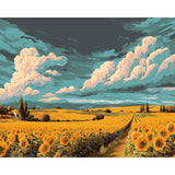 Malen nach Zahlen Sonnenblumenfeld