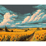 Malen nach Zahlen Sonnenblumenfeld