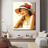 Malen nach Zahlen Portrait Dame