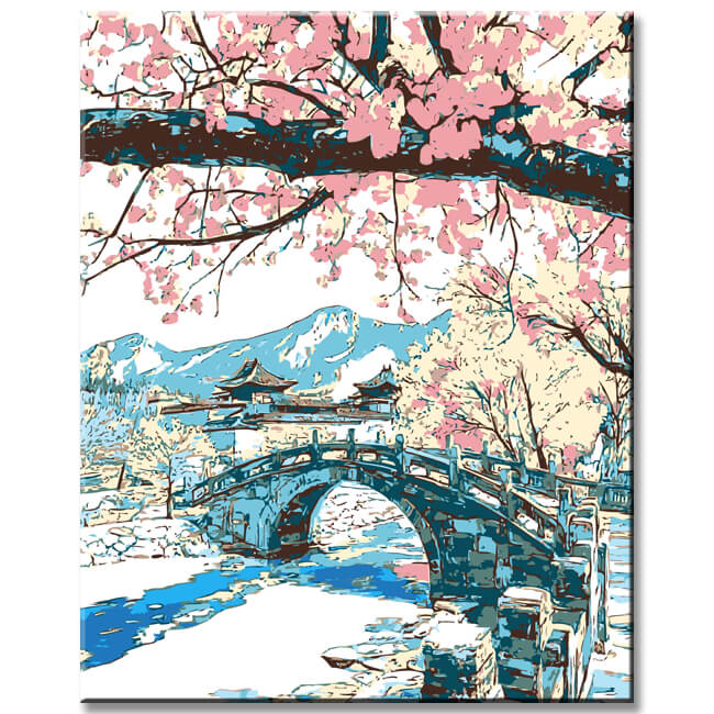 Malen nach Zahlen Frühling China