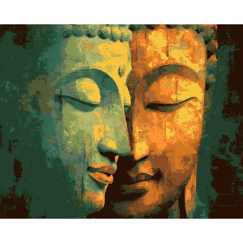 Malen nach Zahlen Buddha Flötenspiel