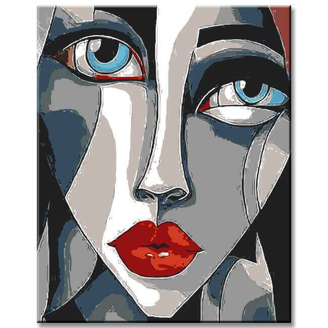 Malen nach Zahlen Abstrakte Kunst Gesichter Urbane Welt Modern Art