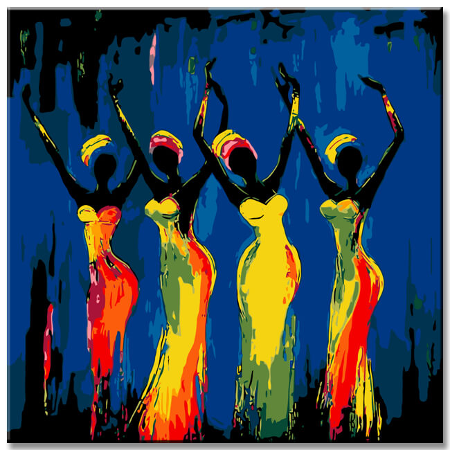 Malen nach Zahlen Afrika Frauen Tanz