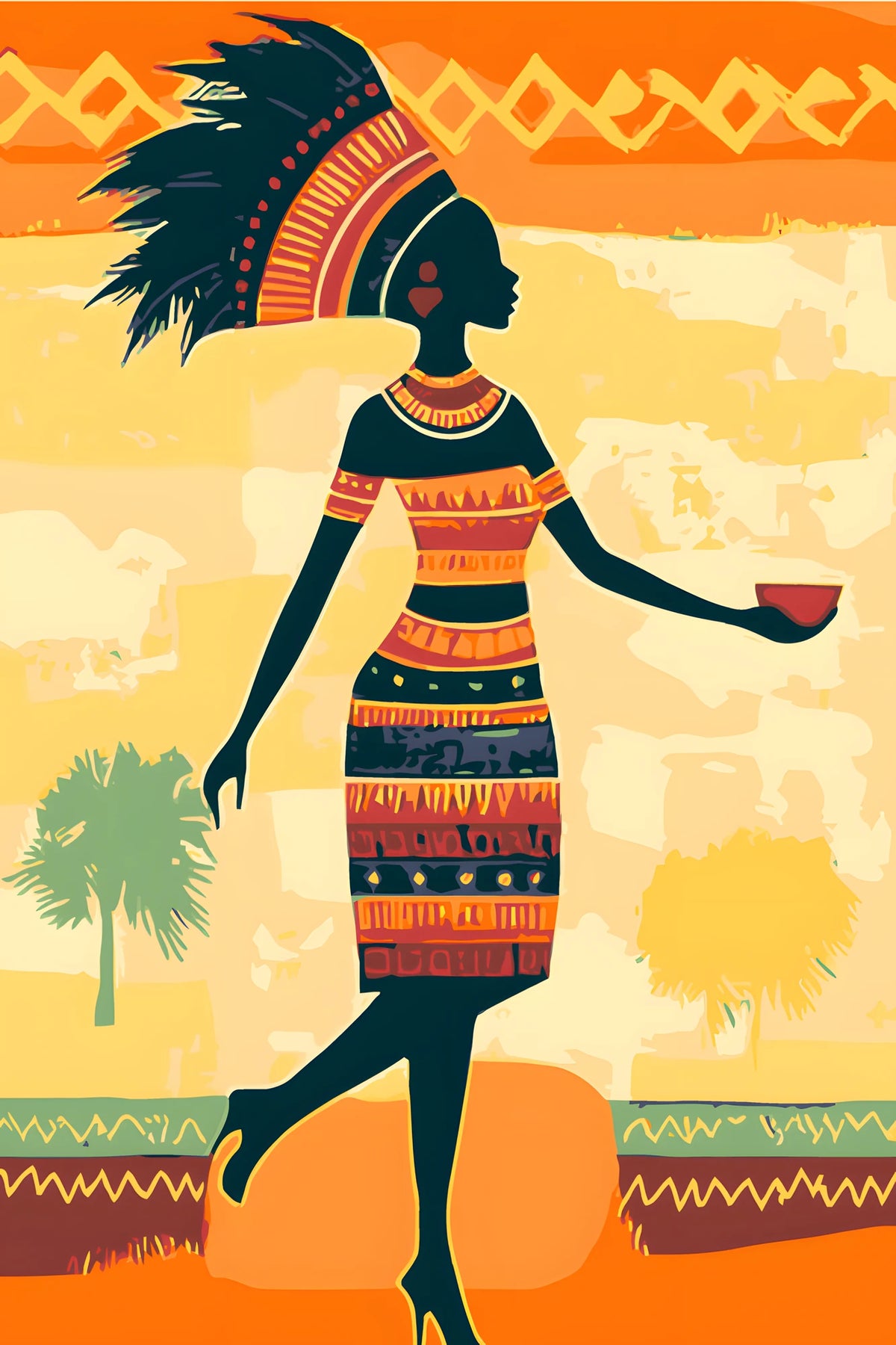 Malen nach Zahlen Afrika Kunst Träger - DC 08