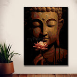 Malen nach Zahlen Buddha Frau Weisse Blume