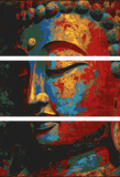 Malen nach Zahlen Buddha Südostasien Farbig - 3-teilig (Triptychon)