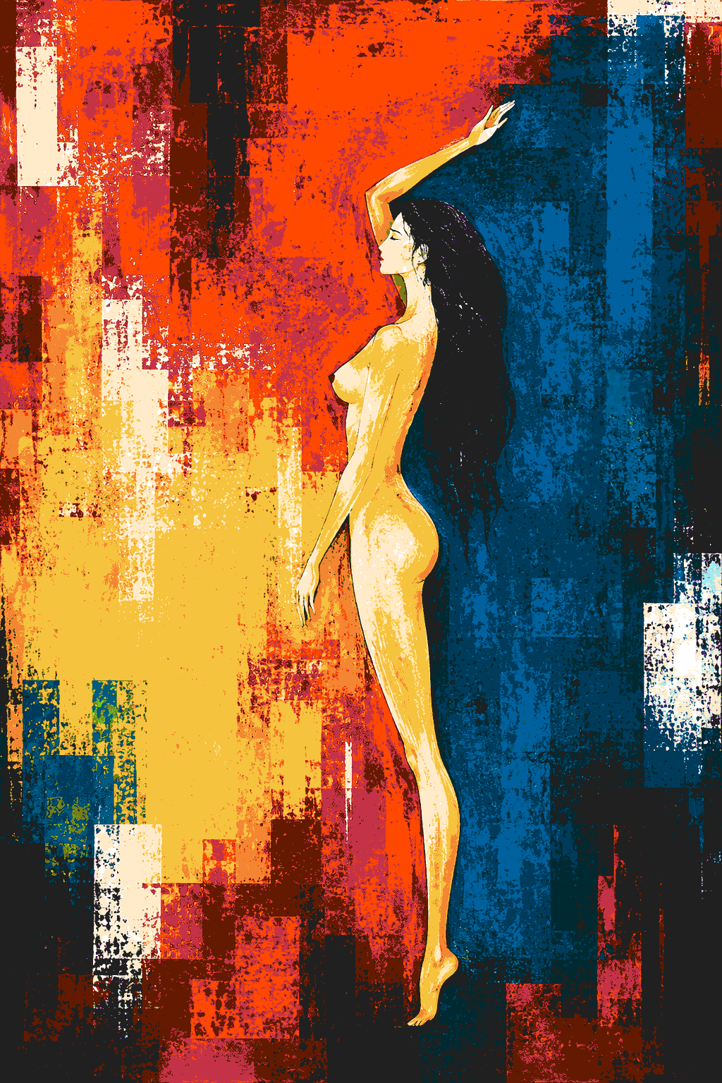 Malen nach Zahlen Moderne Kunst Frau AKT