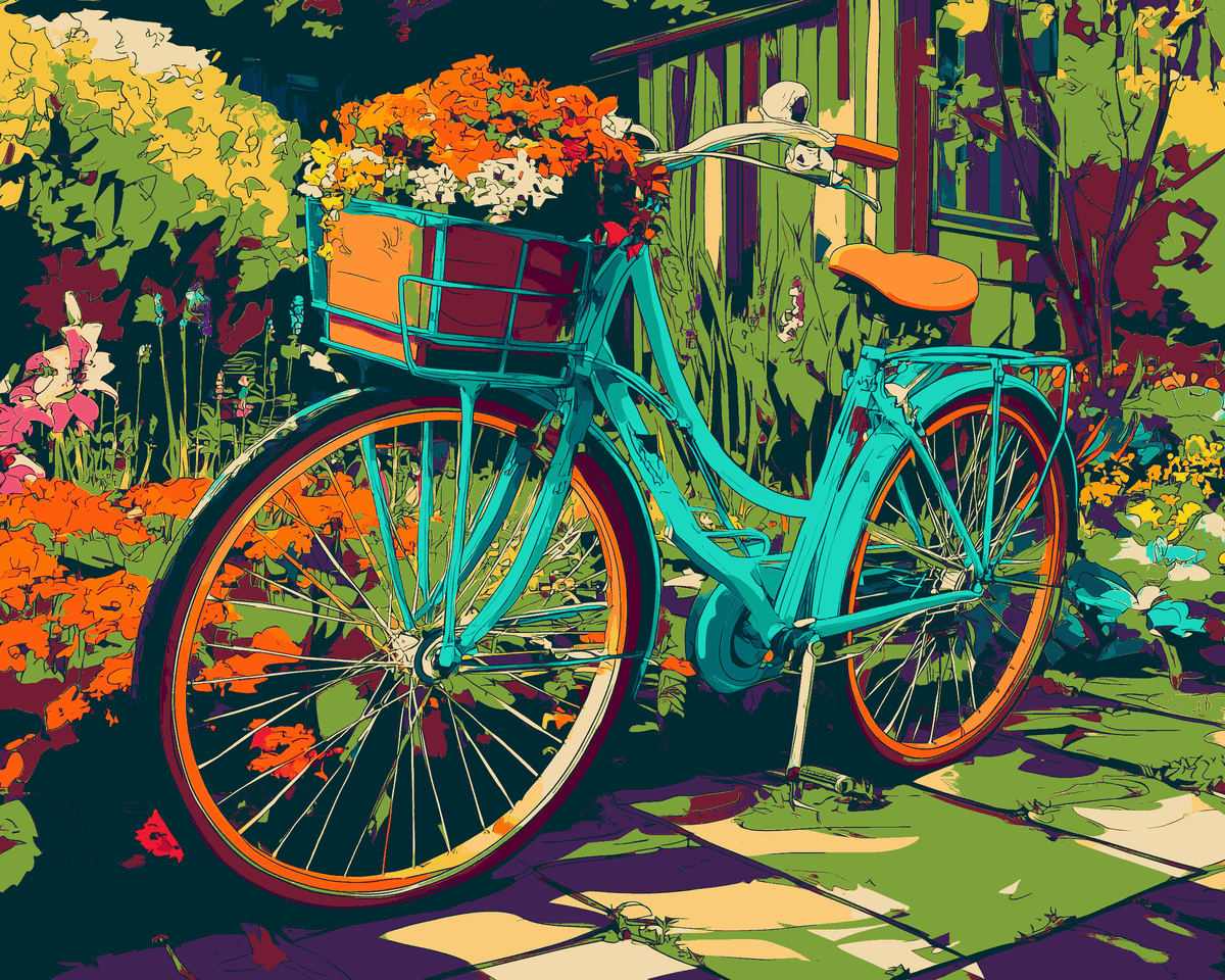 Malen-nach-Zahlen-Fahrrad