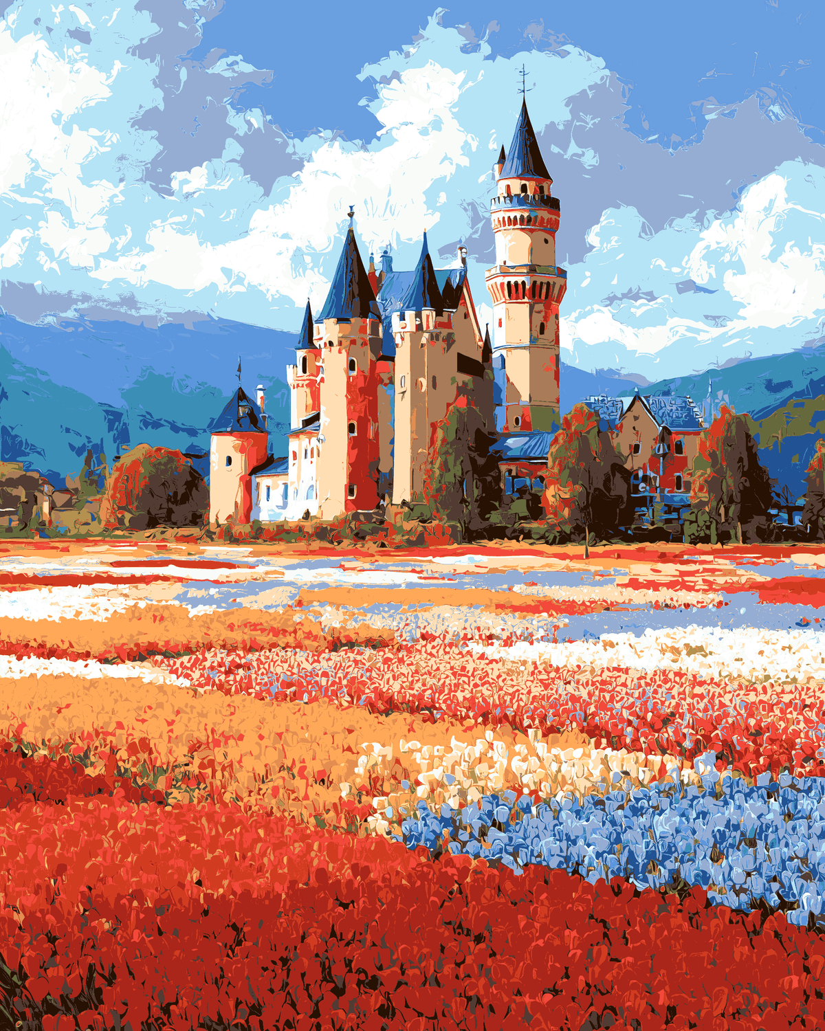 Malen-nach-Zahlen-Blumenmeer