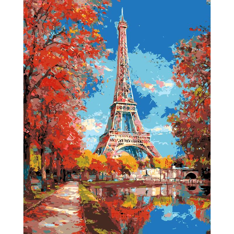 Malen nach Zahlen Eiffelturm Paris