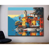Malen nach Zahlen insel im see italien