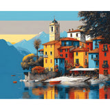 Malen nach Zahlen insel im see italien