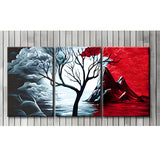 Malen nach Zahlen Triptychon fantasy kahler baum