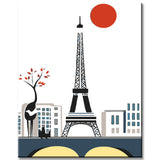 Malen nach Zahlen Paris Stadtschild